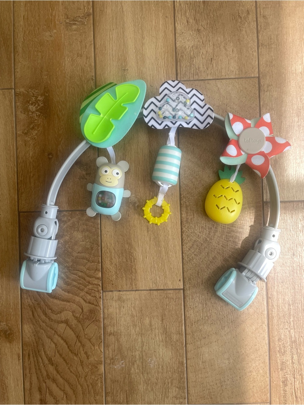 Taf Toys Activity Toy Bar with Pineapple & Star Teether - Mint/Yellow